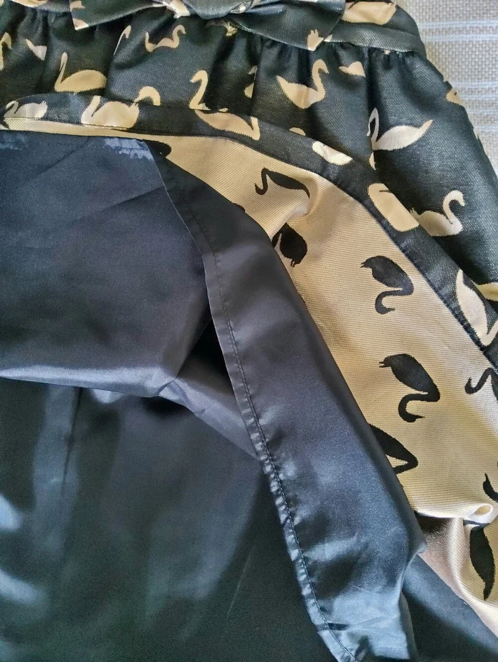 CAT & JACK - Classic Jumper/Dress Black with Gold Swans Sz. ?